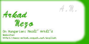 arkad mezo business card